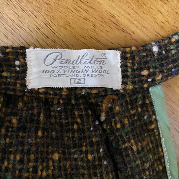 Vintage 1960s 60s Pendleton Wool Tweed Suit Two Piece Jacket and Skirt Size XS - Picture 8 of 16